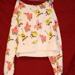 Spongebob and Patrick crop top hoodie